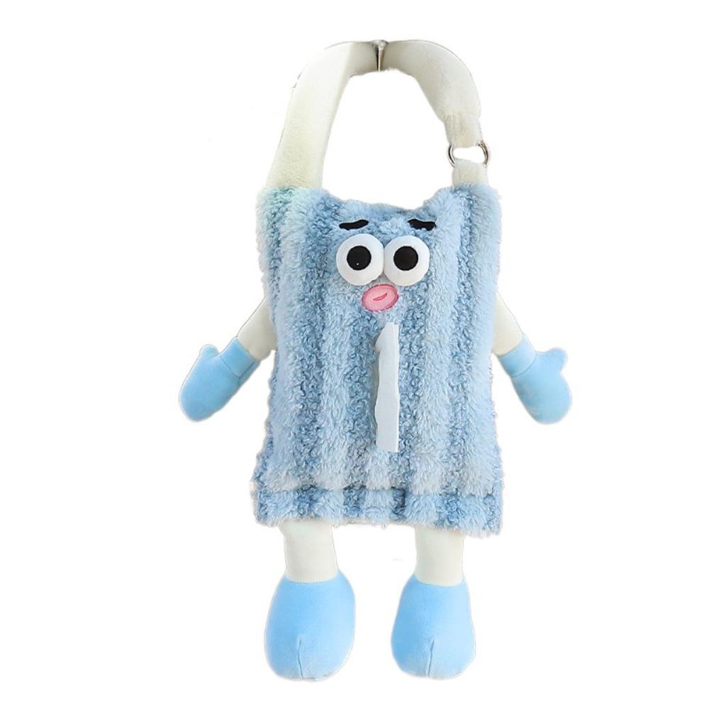 

Удобный держатель для салфеток, мультяшный держатель-диспенсер для салфеток, держатель для салфеток, крепится в автомобиль синий