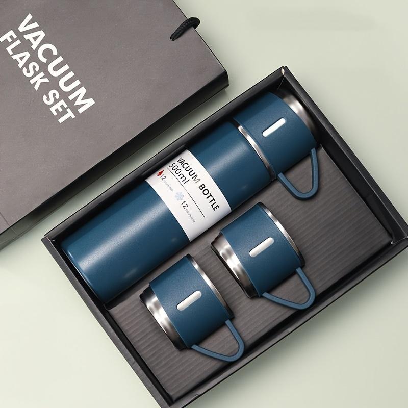 1 kus/1 sada, termoska, nerezová tepelně izolační láhev na vodu s 2 přídavnými víčky, cestovní termoska na horké a studené nápoje, dárky