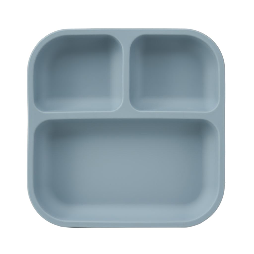 Color Kids 1PC Silicone Divided Plate for Babies BPA Free Feeding Bowl With Sucker Dishes Children's Tableware Christmas Gift