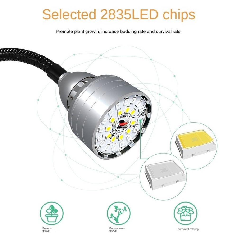 DC5V USB LED Plant Grow Light 4heads flower Red Blue light Phytolamps Timer Waterproof Desktop Clip Phyto Lamps Flowers Grow Box