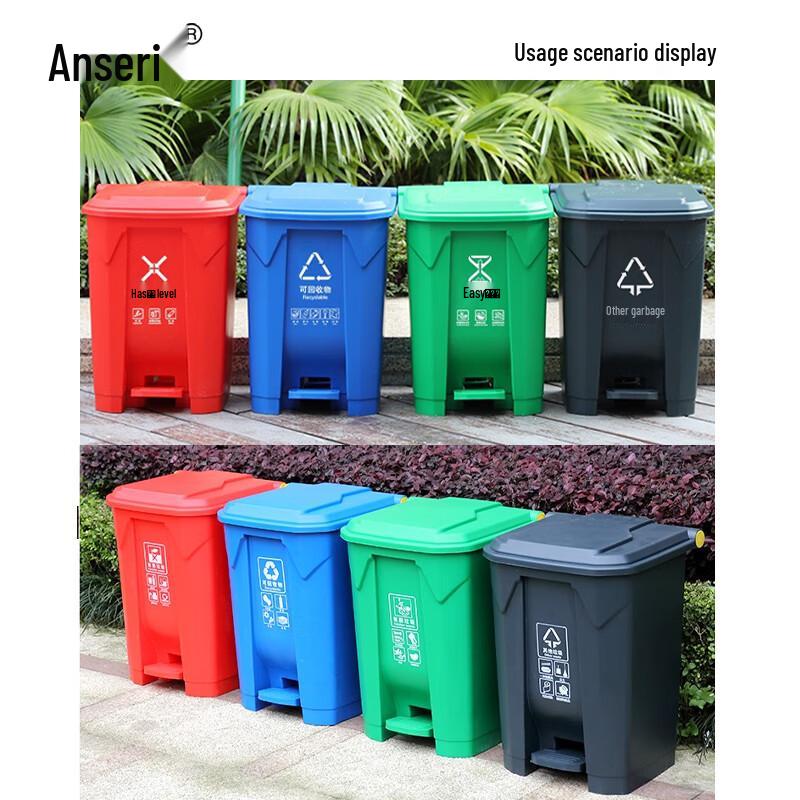 Ansergy Multi-Zone Foot Pedal Waste Bin