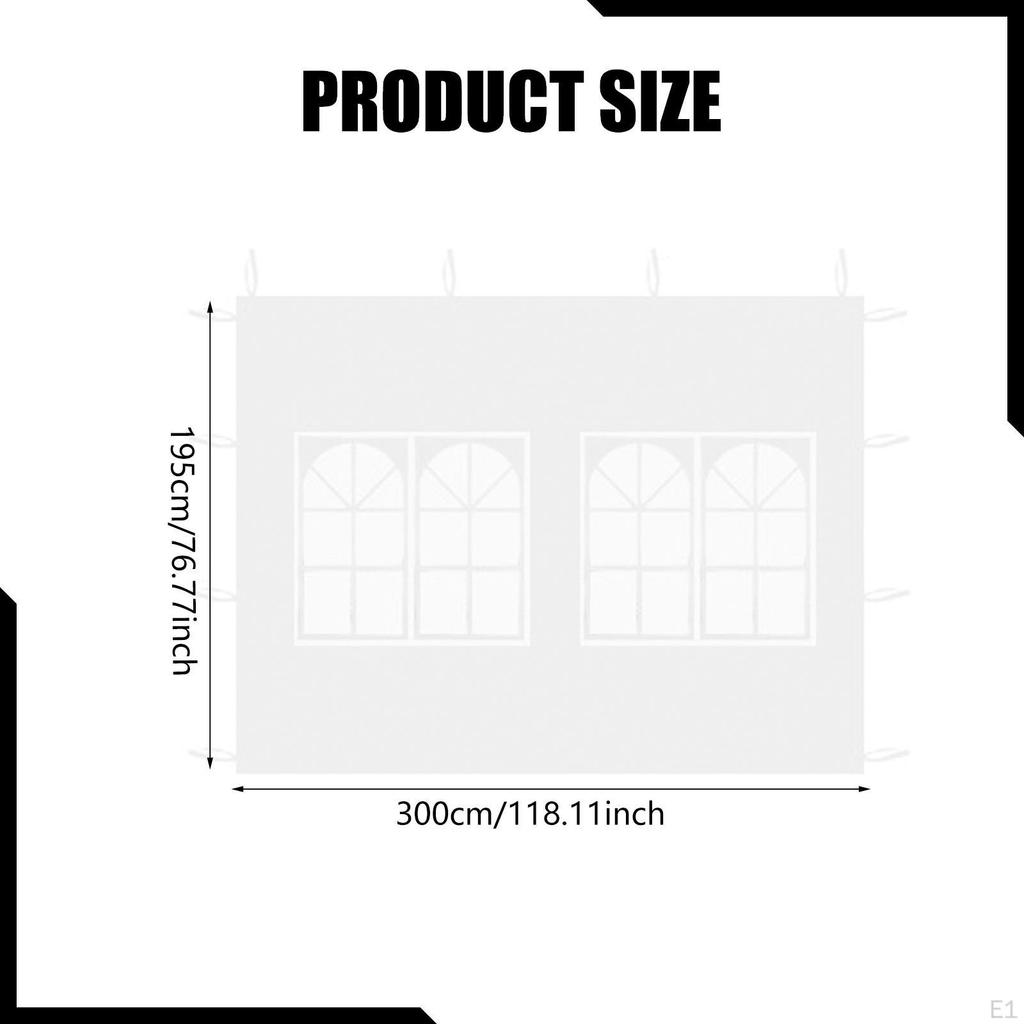 Tent Sidewall Anti Scratch Wear Resistant Folding Canopy Tarp with Window for Outdoor Supply