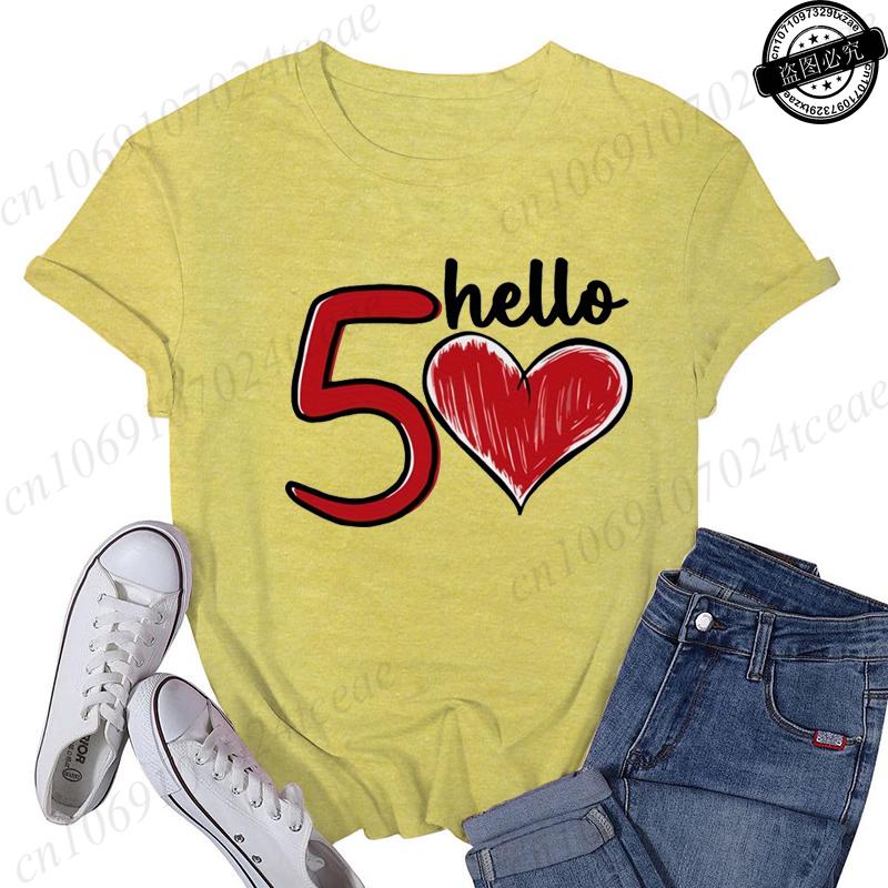 Hello Birthday TShirt for Women Clothing th Print TShirts Clothes Short Sleeve Tees Birthday Girls Party Tshirt Tops