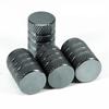 4Pcs Knurling Style Tire Valve Cap Aluminum Silver Car Tire Valve Stems Cap Tire Wheel Stem Air Valve Cap Valve Stems 1