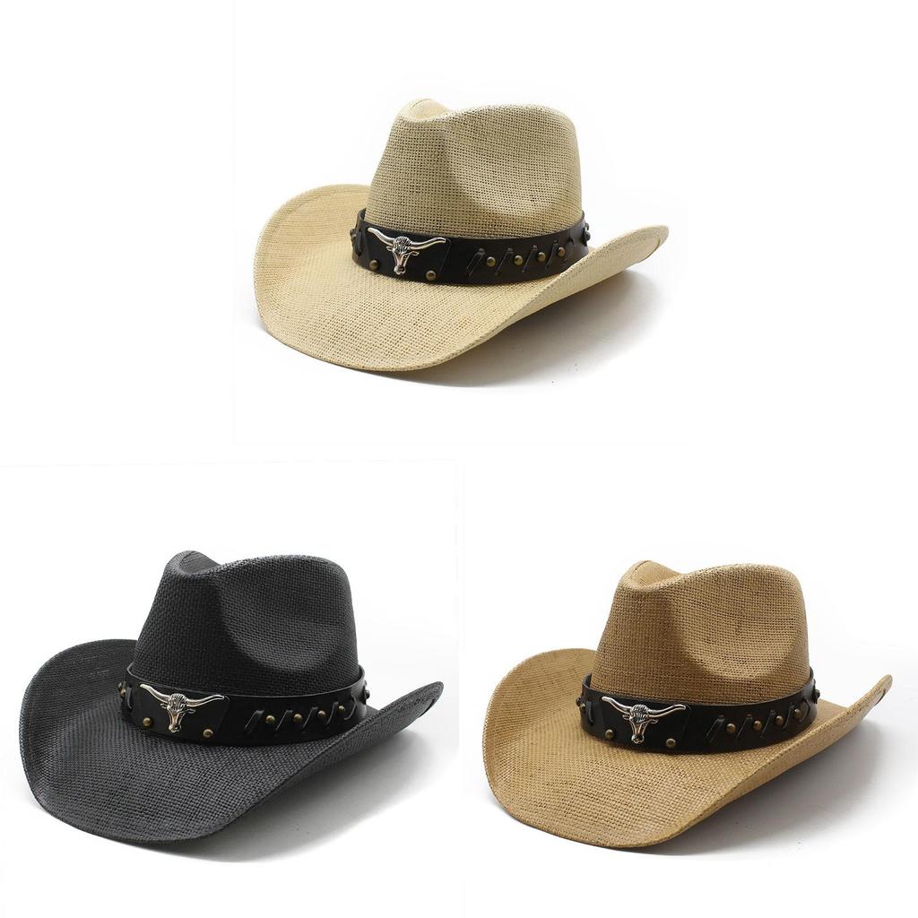 Straw Hat With Wide Brim For Summer Sun Protection And Outdoor Activities