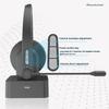 Professional Wireless Headphone with Microphone Charging Base Computer Calling PVC Line Noise Reduction Noise Reduction