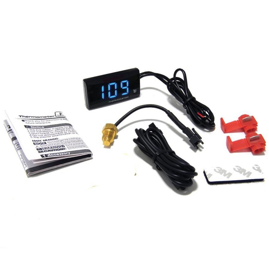 Blue LCD Digital Instruments Thermometer Water Temp Temperature Gauge Meter With 20mm Sensor Head Plug For Racing Scooter