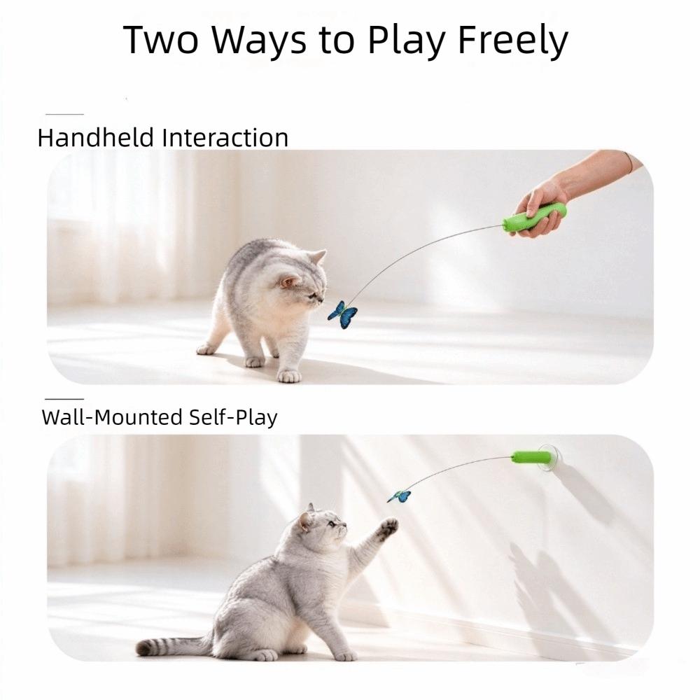 360° Rotation Automatic Cat Toy USB Rechargeable Electric Butterfly Flying Cat Toy Self Play