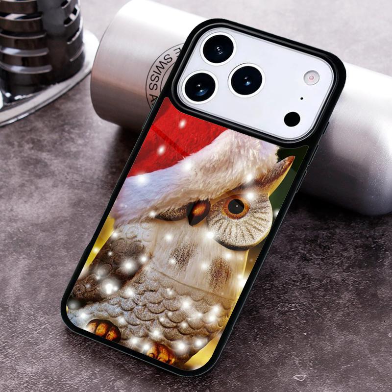 Christmas Owl Phone Case For iPhone 17 16 15 14 13 12 11 Pro Max Plus 17Air Soft Silicone Cover