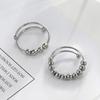 Edelstahl drehbare Perlen Angstringe Offen Stressabbau Fidget Ringe Für Frauen Männer Mode Schmuck Geburtstagsgeschenk