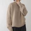 Women's Sweater Fall and Winter Thickened Turtleneck Women Loose Knitted Pullover Sweater Idle Style Bottoming Shirt Women