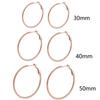 1-8 Pairs Stainless Steel Rose Gold Plated Hoop Earrings for Women Girl Hypoallergenic Ball CZ Stud Women Earrings Loop Earrings