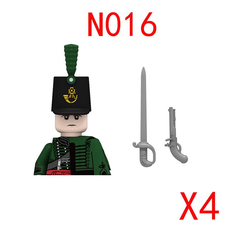Napoleonic War Military Building Blocks Mini Bricks Figures Gifts Weapons Funs Equipments Russian France UK Italy Solider Toys
