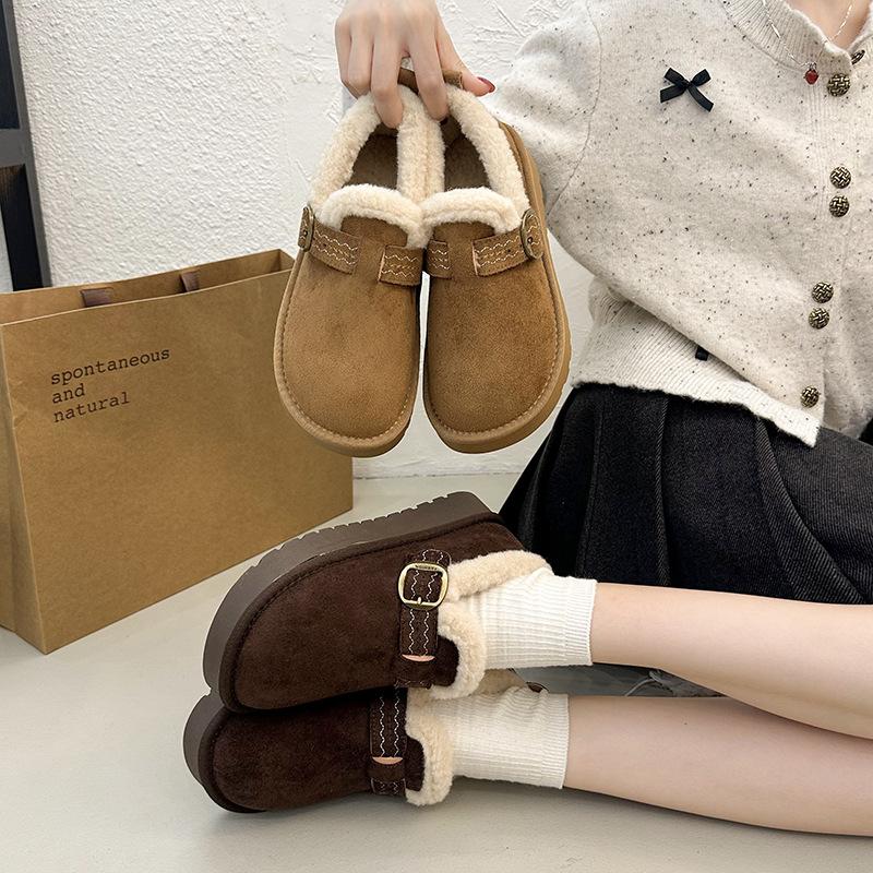 Retro All-inclusive Thick-soled Snow Boots 2025 New Winter Velvet Boken Shoes Fluffy Northeast Warm Cotton Shoes