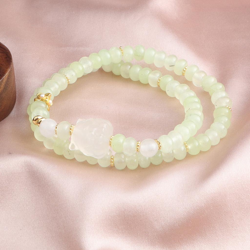 Armband Natürlicher Traubenstein Frisches Kristallarmband Chalcedon Pixiu Blume Marke Mode Frisch Dopamin