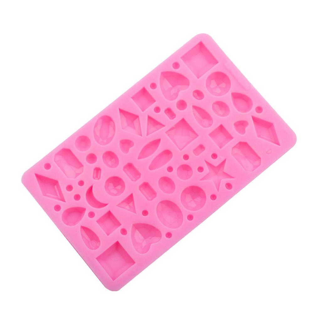 Heart Crystal Fondant Cookie Mold Home Bakery Reusable Washable Chocolate Silicone Mould Baking Tool Kitchen Gadget