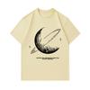 Men's 100% Cotton Crew Neck Short Sleeve T-shirt, Saturn Hand-drawn Sketch Planet Print Casual Tee With Slogan, Comfy Breathable Daily Wear Top For Me