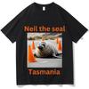 Neil The Seal Tour TShirts Fashion Summer Pure Cotton Oneck Short Sleeve Vintage Graphic Unisex Aesthetic Clothing Streetwear