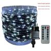 Outdoor Waterproof LED Star Christmas Fairy Lights - Copper Wire, Dark Green