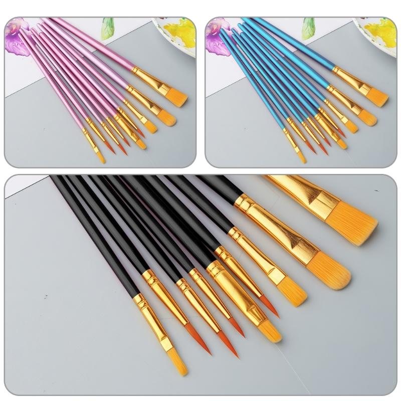 1 Set Watercolor Paint Brushes Set Nylon Hair Painting Brush Art Tool Drawing and Art Supplies For Creative Projects