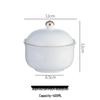Elegant Gold Line Ceramic Stew Pot with Lid