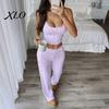Floral Printed Camisole Pajama Set Women Pajamas with Print, Sleeveless U Neck Comfortable Stretchy Nightwear for Girls And Pants, Sexy Skin-friendly
