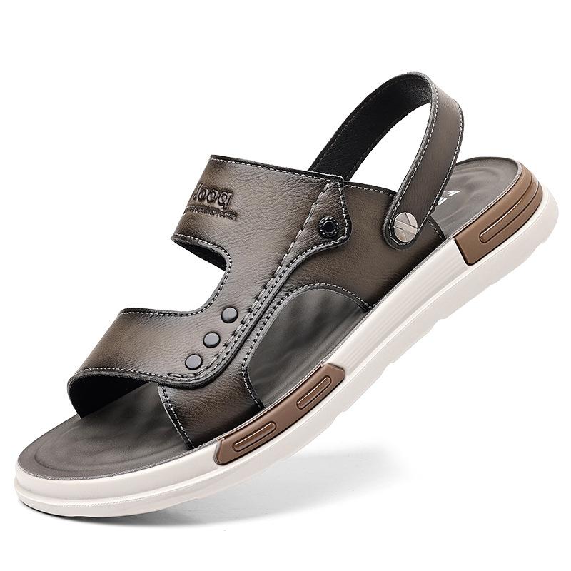 Sandals Men's 2025 Summer New Outer Wear High-end Men's Sandals Soft Sole Fashion Casual Beach Shoes 2025