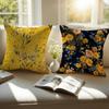 N-Niche Fresh Prints Style Art Pillow Case Anti-dustmite Pillowcase Invisible Zipper Silky Short Plush Sofa Cushion Cover