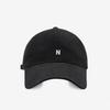 A Simple and Versatile Baseball Cap with A Soft Top Embroidered with The Letter "N" for A Korean Couple