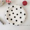 INS Wind High Beauty Stripe Wave Dot Under Glaze Ceramic Plate Dudu Dessert Plate Korean Breakfast Set VLOG Plate Dinner Set