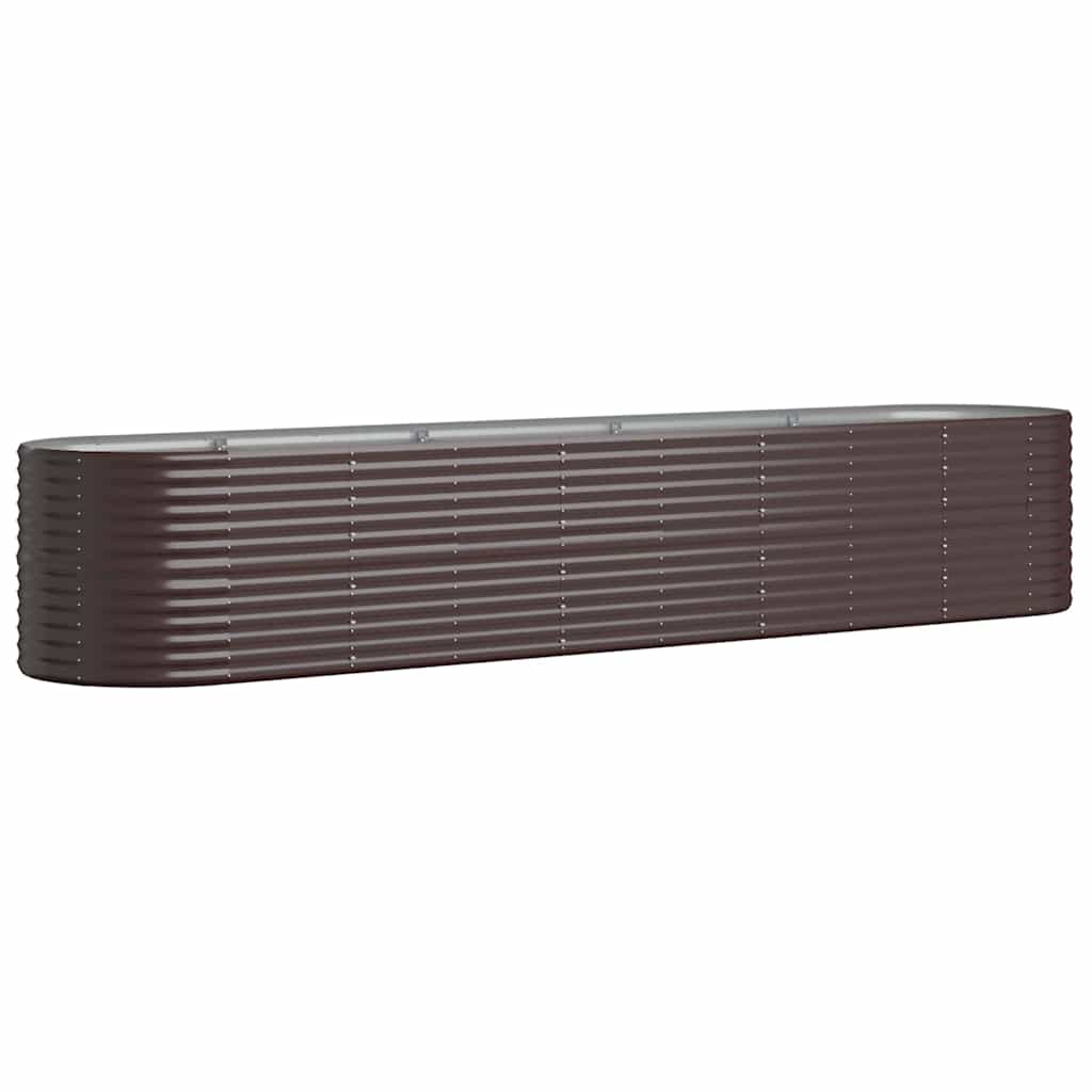 vidaXL Hochbeet Verzinkter Stahl 368x80x68 cm Braun
