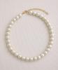 [VINGTAINE] VINGTAINE Necklace Cotton Pearl Short 10mm Choker Kiska C3268A White