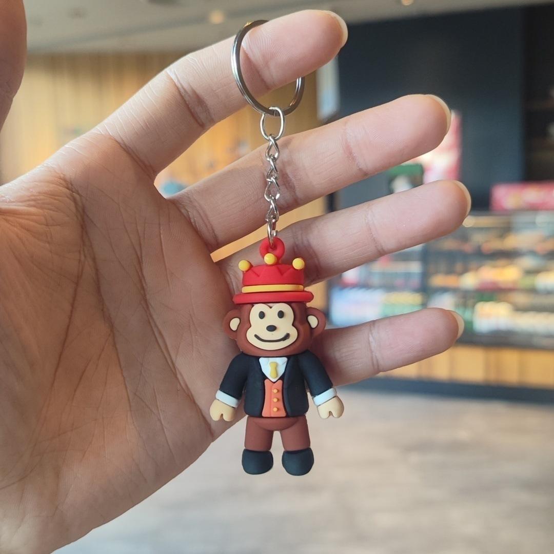 

Cute Steal A Brainrot Blue 67 Doll Keychain Game Surrounding Blue No. 67 Doll Toys Backpack Pendant Silicone Car Keychain Gift