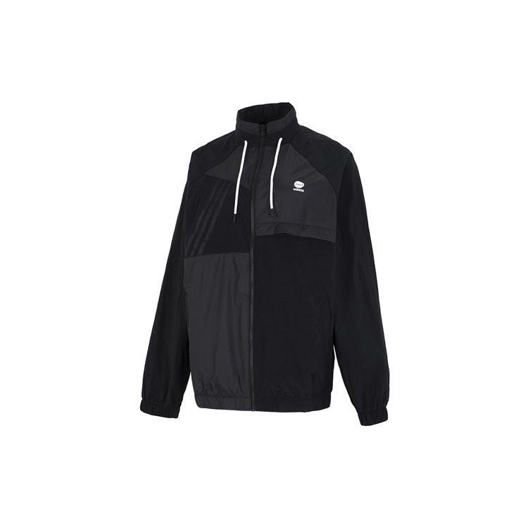 adidas Jackets Men's Black Stand Collar Moderate Other HN4751