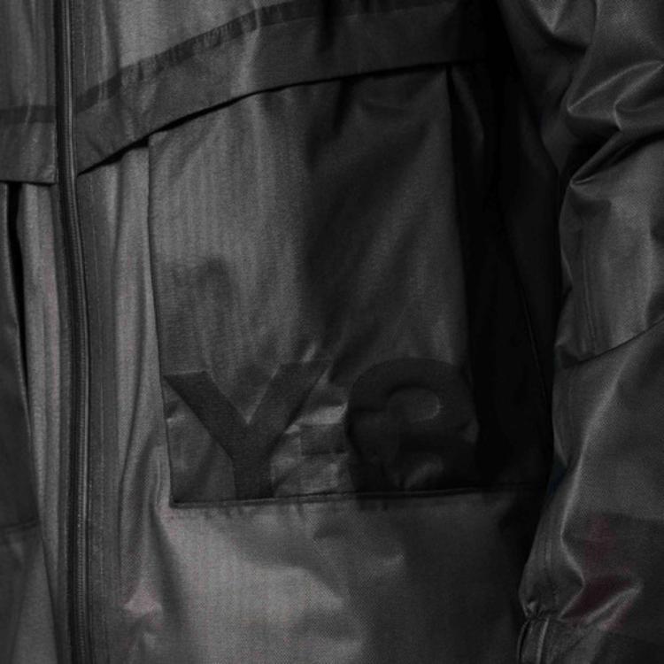 Y-3 Ss22 Konkav Geprägt Einfarbig Buchstaben Logo Reißverschluss Windjacke Herren Oberbekleidung Schwarz HG8605