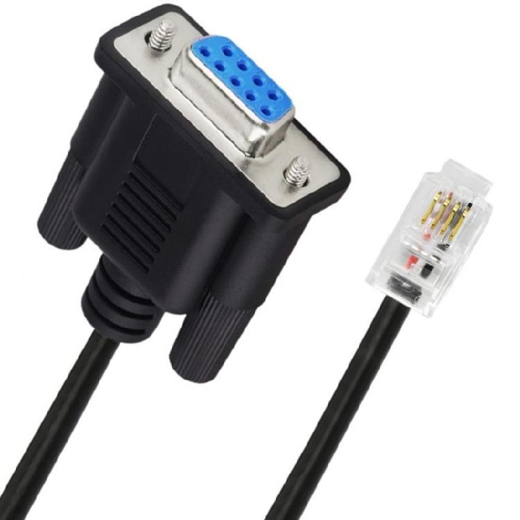DB9 to RJ9 Adapter Cable 4P4C Phone Crystal Head Pin Serial Port RS232 Connection Cable Signal Cable