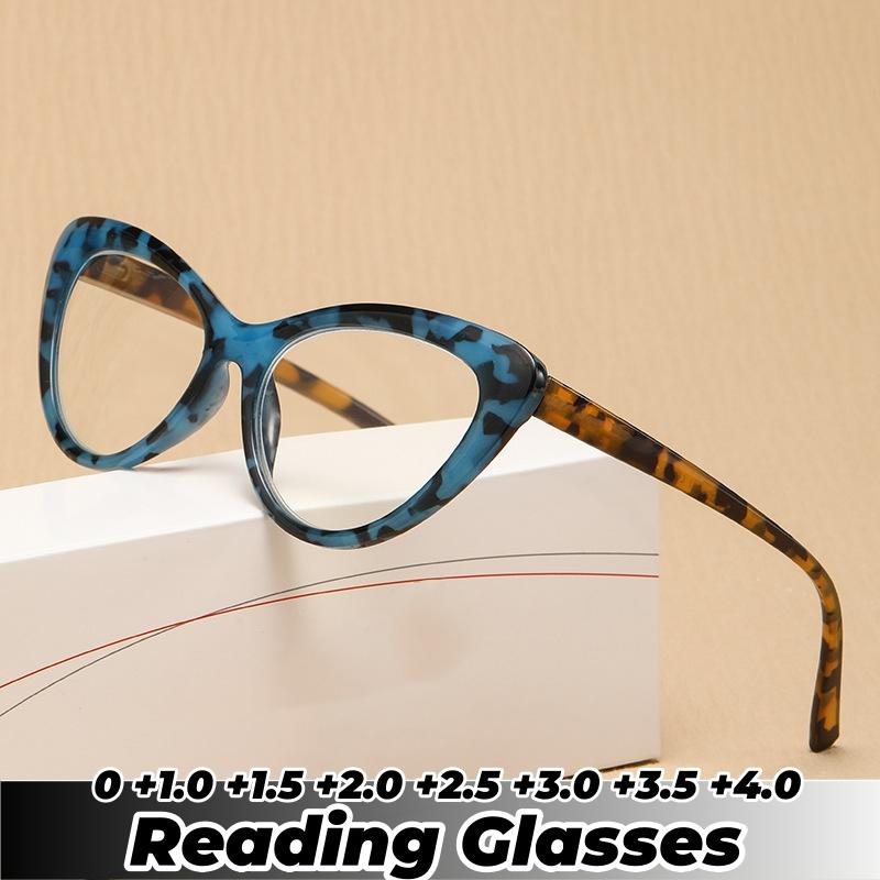 2024 Trendy Retro Reading Glasses New Fashionable Cat Eye Presbyopia Glasses Blue Light Blocking Eye Protection Eyewear