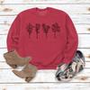 Womens Fall Winter 4 Floral Print Casual Long Sleeve Hoodie