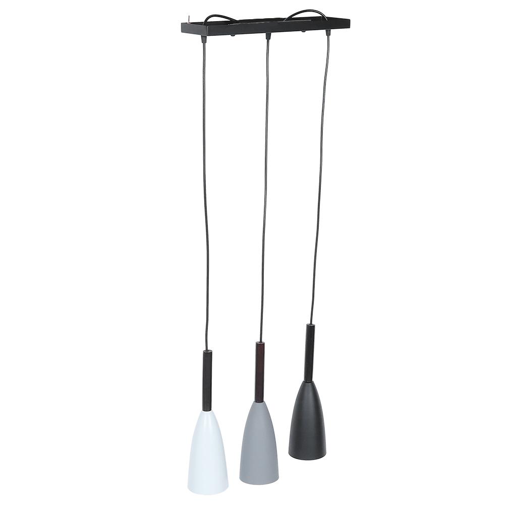E27 Modern Einfacher Pendellampenschirm 3 Köpfe Hängelampe für Wohnzimmer Küche Café Dekor