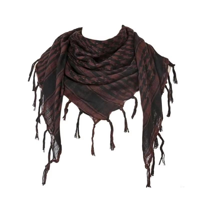 

1/2/3pcs Keffiyeh Tactical Desert Scarf Wrap Shemagh Head Neck Arab Scarf Keffiyeh Scarf Wrap For Men And Women кавовий