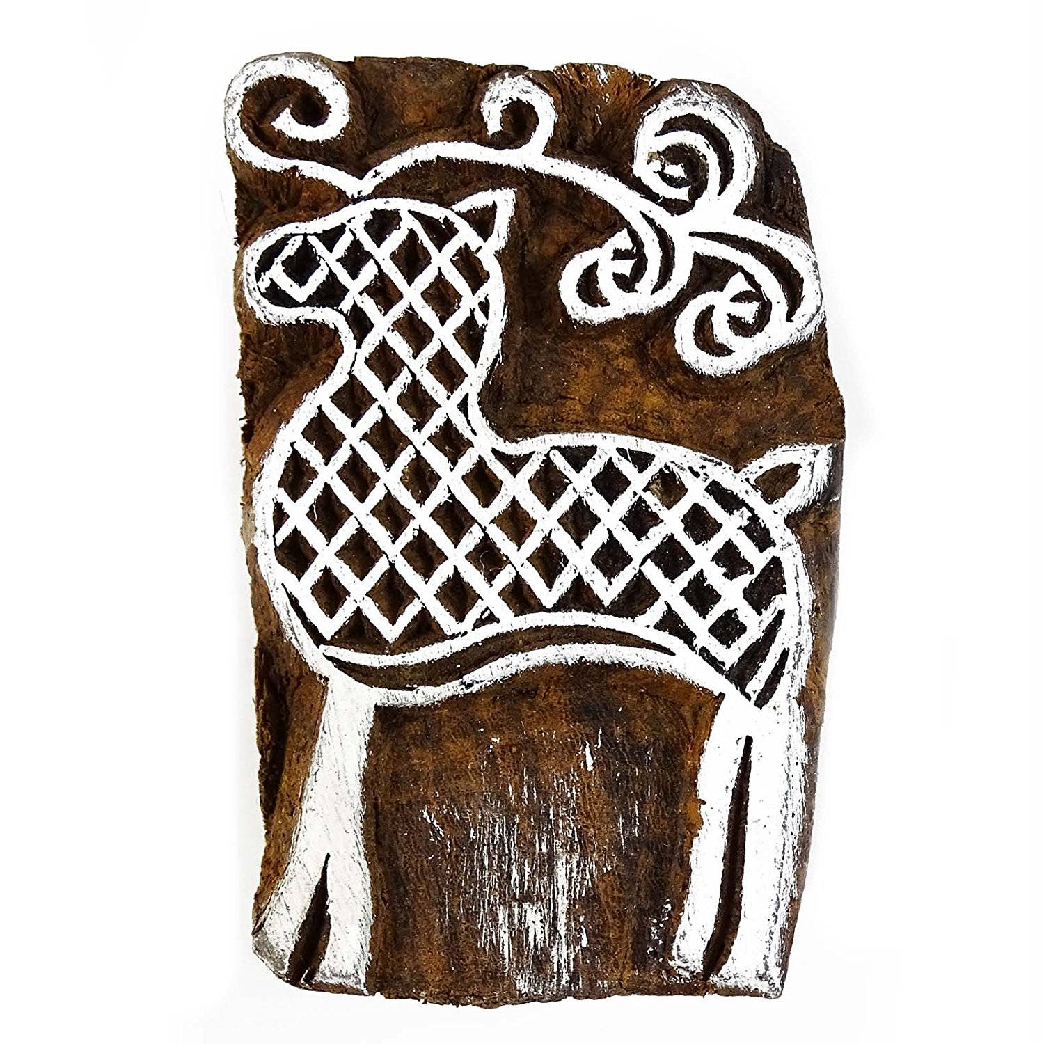 

Wooden Stamps Animal Design Stamp Hand Craved Printing Block Textile Stamp 2 x 1.2