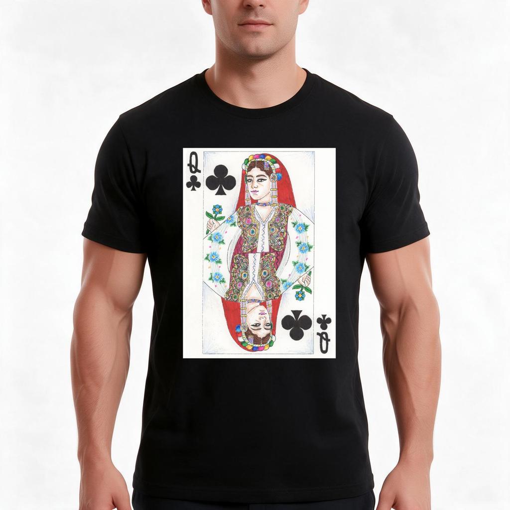 Albanian Queen Of Clubs Medvegja Tshirt Summer Casual Cotton Tee Oversized Streetwear Tops Vintage Graphic Print