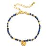 Fashionable Irregular Natural Stone Beaded Bracelet, Ethnic Style Stainless Steel Colored Jewelry Bracelet