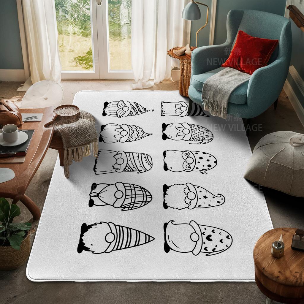 House Entrance Carpet Home Door Mat Living Room Bath Foot Bathroom Non-slip Water Absorption Rugs Bath Merry Christmas Winter