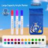 Acrylic Markers: 12, 48, 60, 80 Water-Based Colors for Student Art, Anime, Hand-Painting, Coloring, and Doodling.