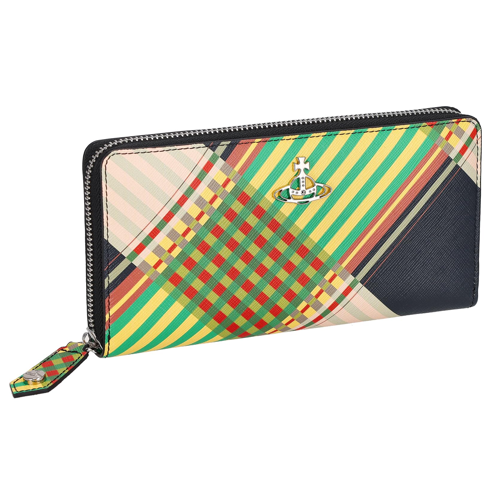 

Vivienne Westwood SAFFIANO TARTAN 51050022U COMBAT TARTAN Long Wallet Women s Zip-Around [Used]