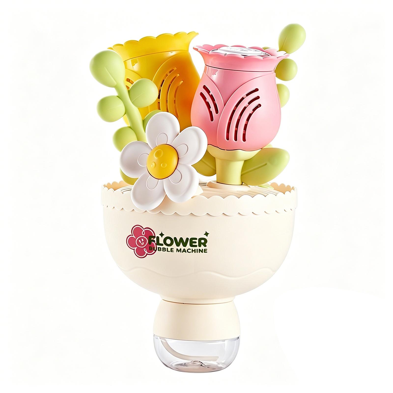 

FLOWER BUBBLE MACHINE Hand-held Bouquet Bubble Machine One Size білий