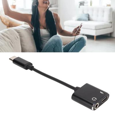 2 In 1 Headphone Adapter Type C To 3.5mm Port Charging Port   Portable Earphone Converter