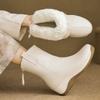 Damenpelz Eine Dicke Sohle Erhöhung Winter Leicht Gepolstert Warm Schneestiefel Rutschfest Tragen Lässig Sport Martin Baumwollstiefel