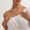 Swirl Dyed Gradient Resin Pendant Adjustable Bohemian Necklace  Boho Outfit Styling